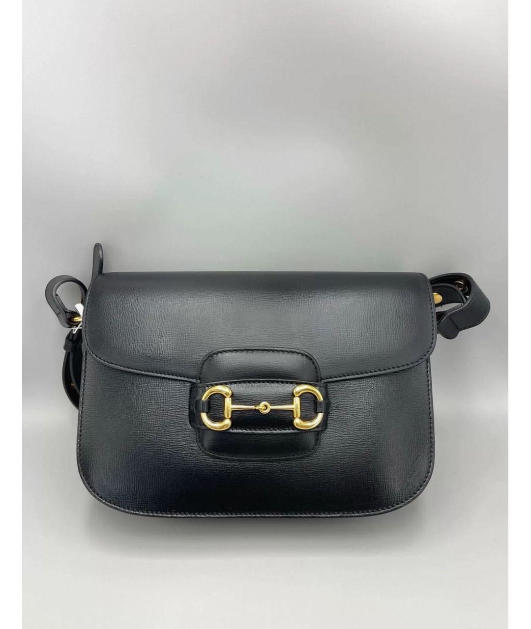 GUCCI Черная кожаная сумка через плечо, фото 2