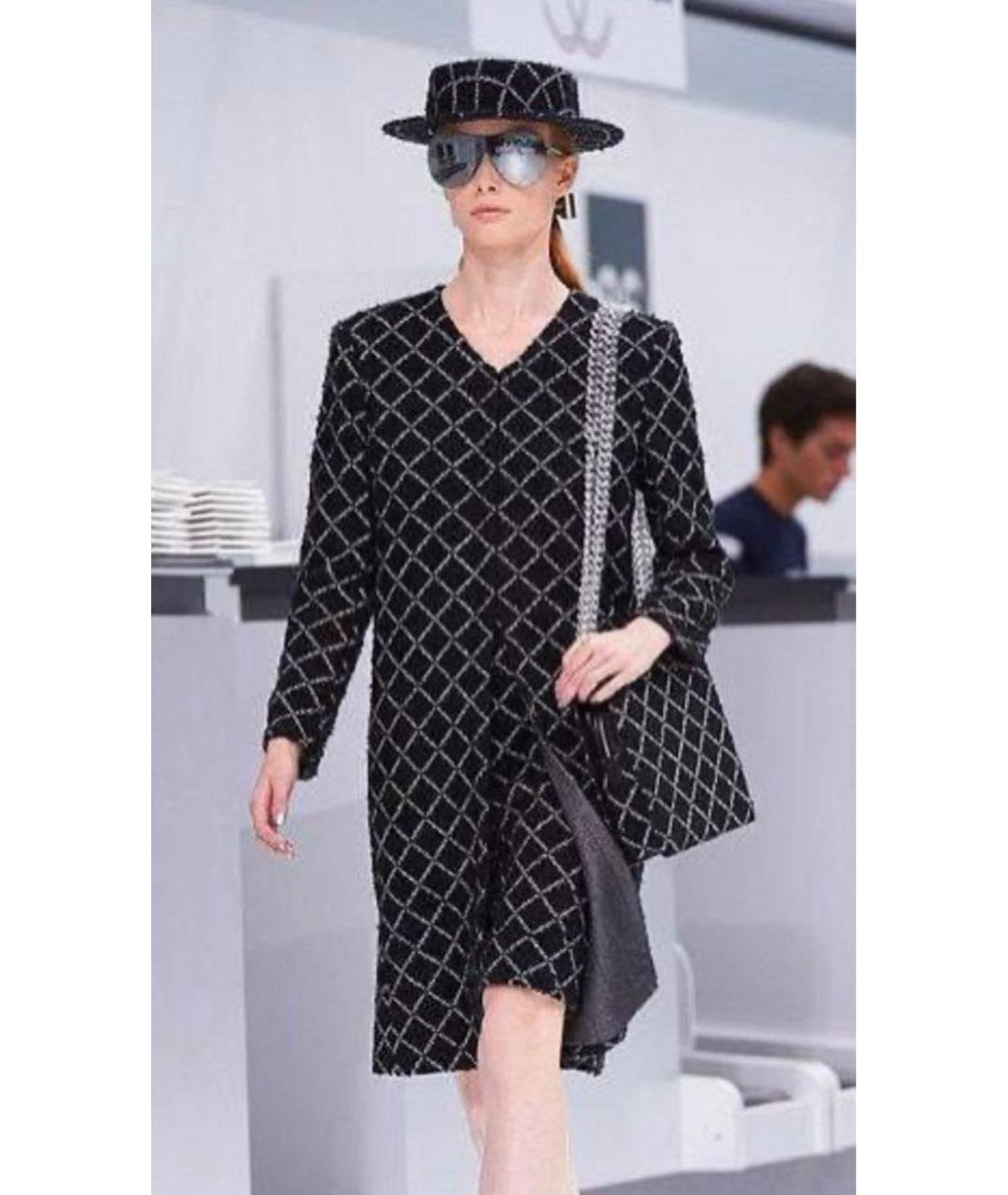 CHANEL Черный твидовый жакет/пиджак, фото 6