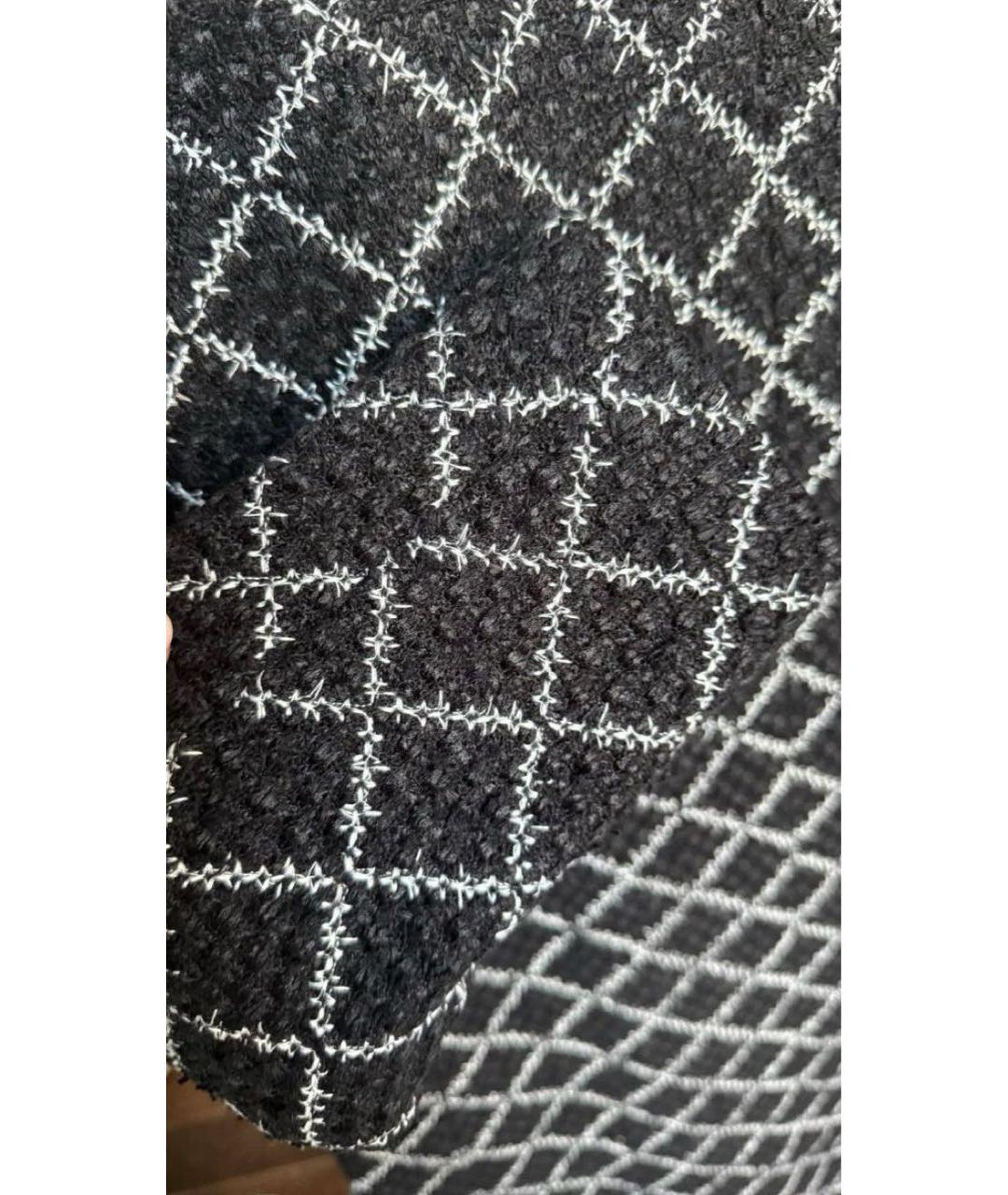 CHANEL Черный твидовый жакет/пиджак, фото 4