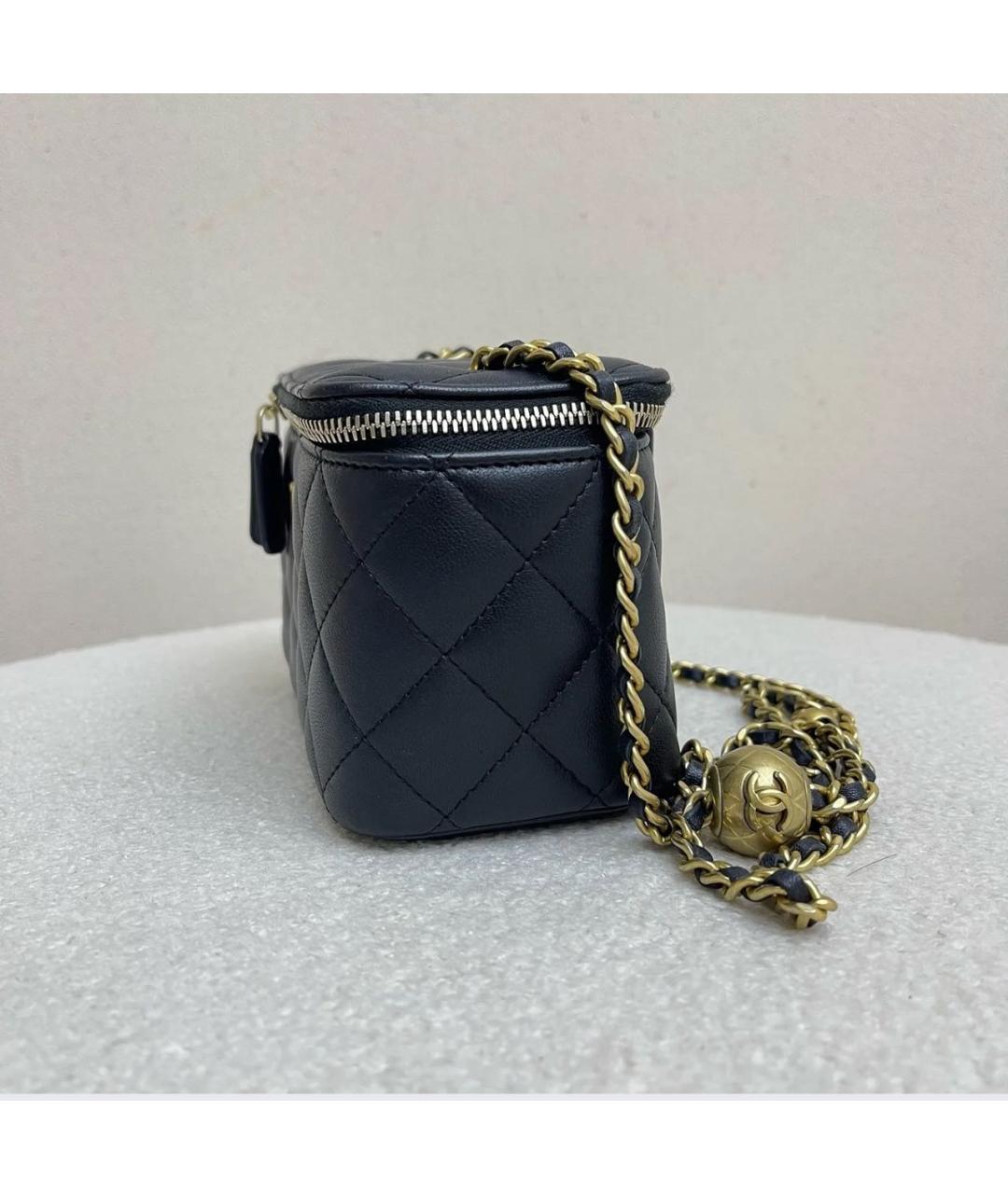 CHANEL Черная кожаная сумка через плечо, фото 4