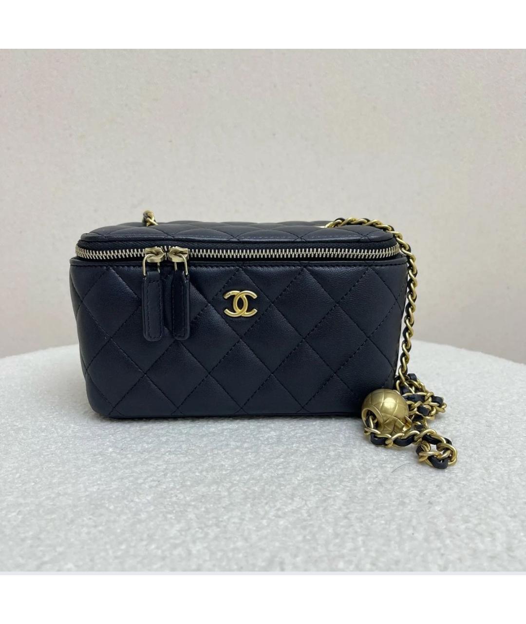 CHANEL Черная кожаная сумка через плечо, фото 6