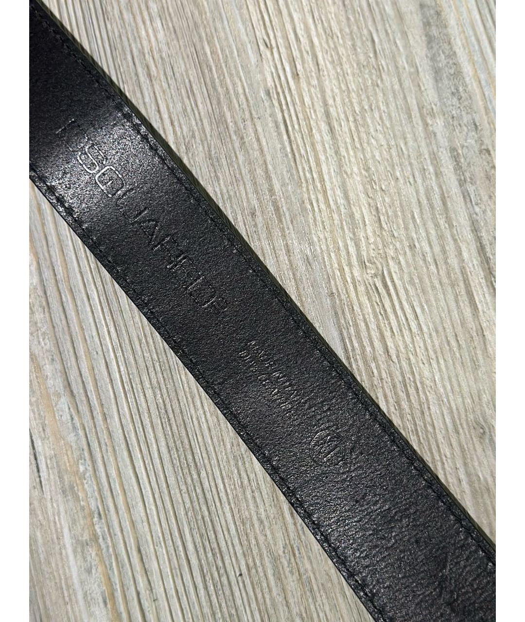 DSQUARED2 Черный кожаный ремень, фото 3