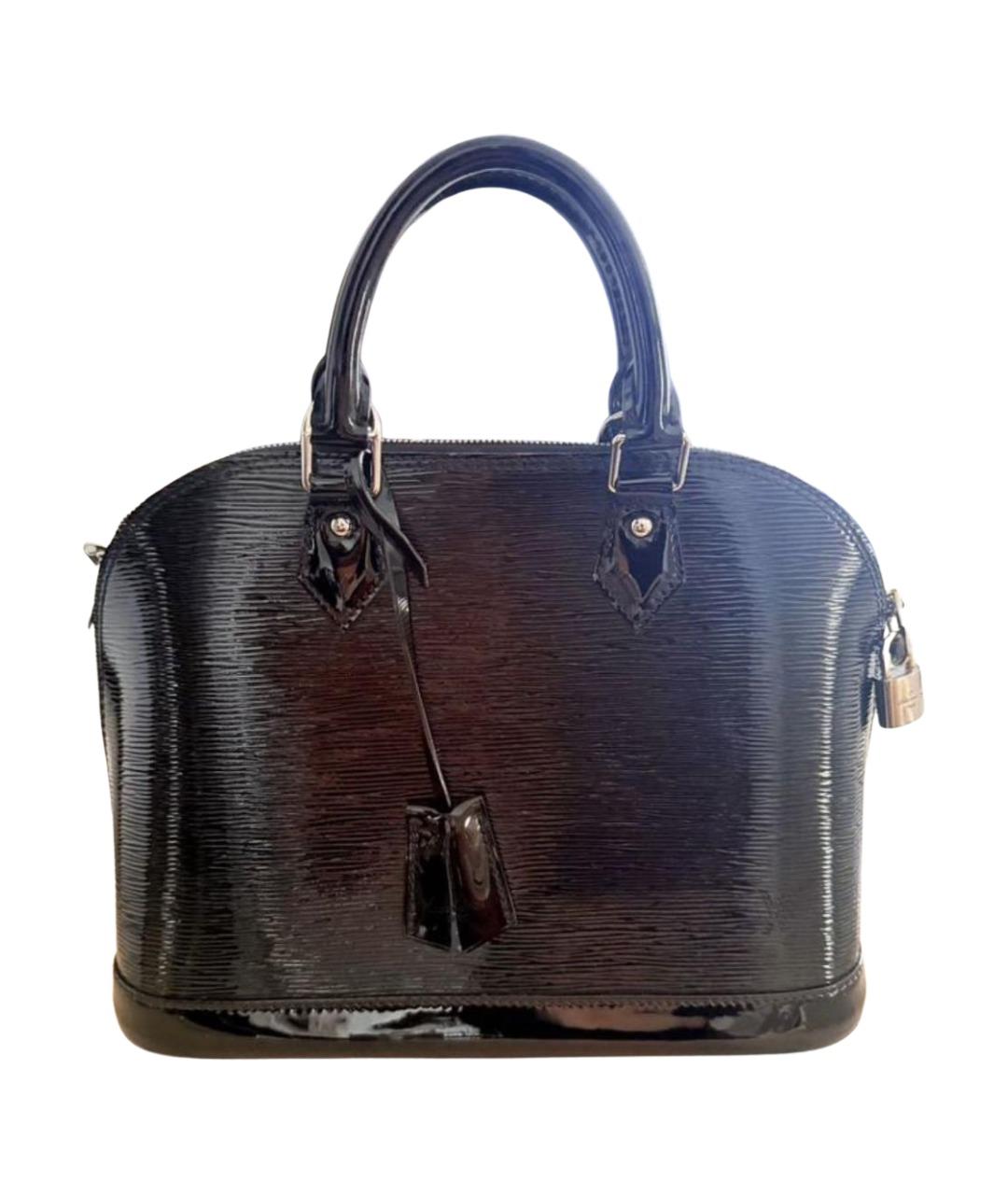 LOUIS VUITTON Черная сумка с короткими ручками из лакированной кожи, фото 1