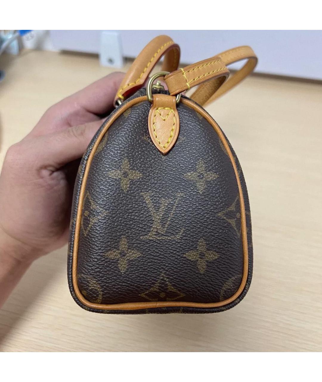 LOUIS VUITTON Коричневая сумка с короткими ручками, фото 5