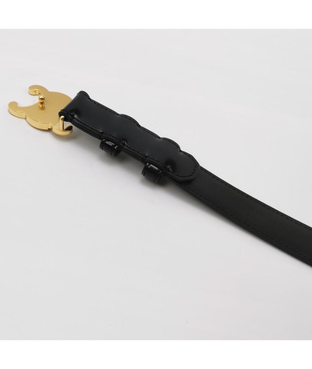 CELINE Черный кожаный ремень, фото 3