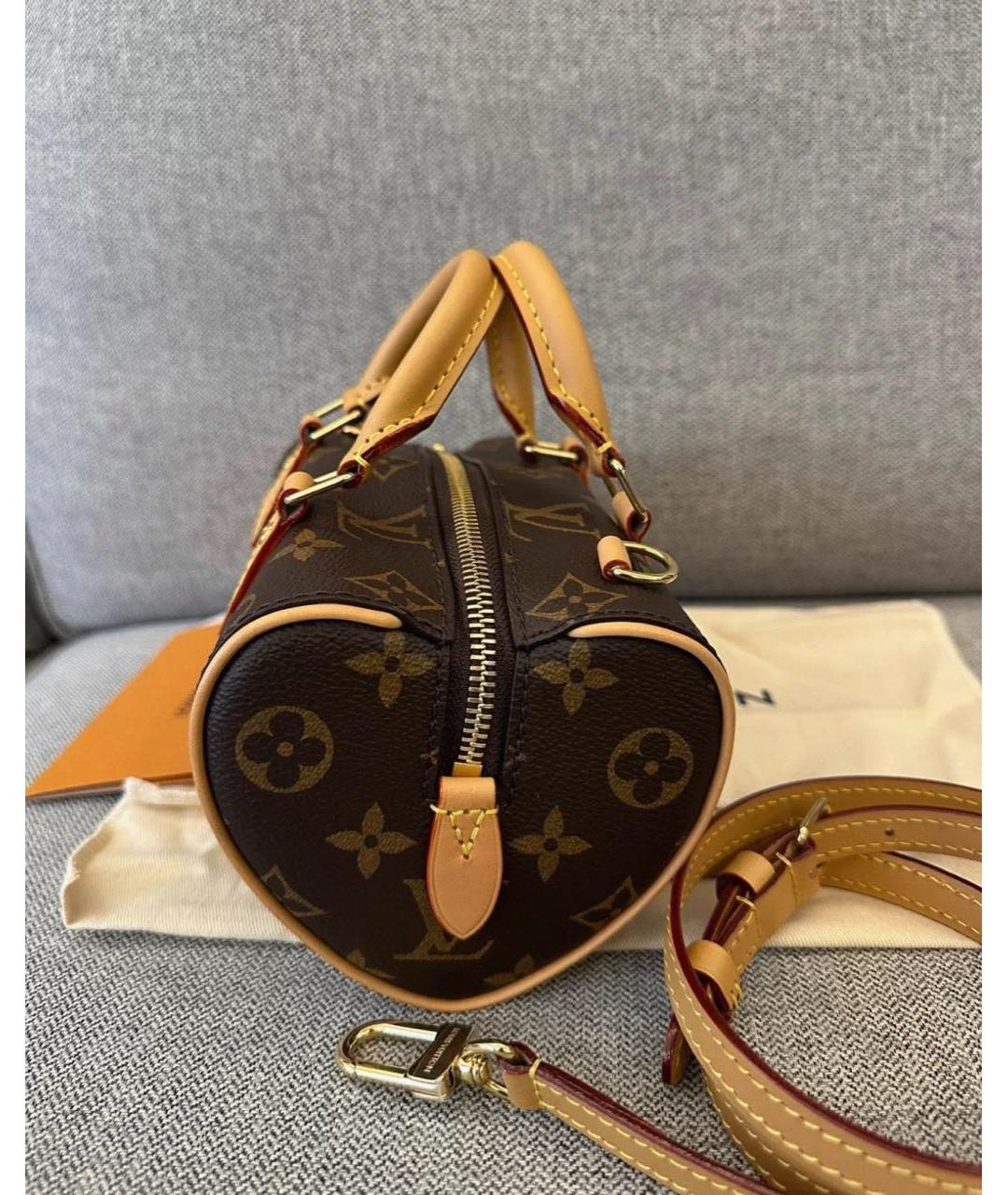 LOUIS VUITTON Коричневая сумка с короткими ручками, фото 4