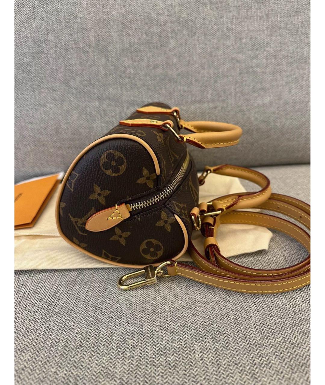 LOUIS VUITTON Коричневая сумка с короткими ручками, фото 5