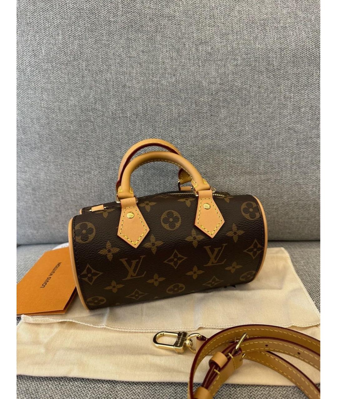 LOUIS VUITTON Коричневая сумка с короткими ручками, фото 2