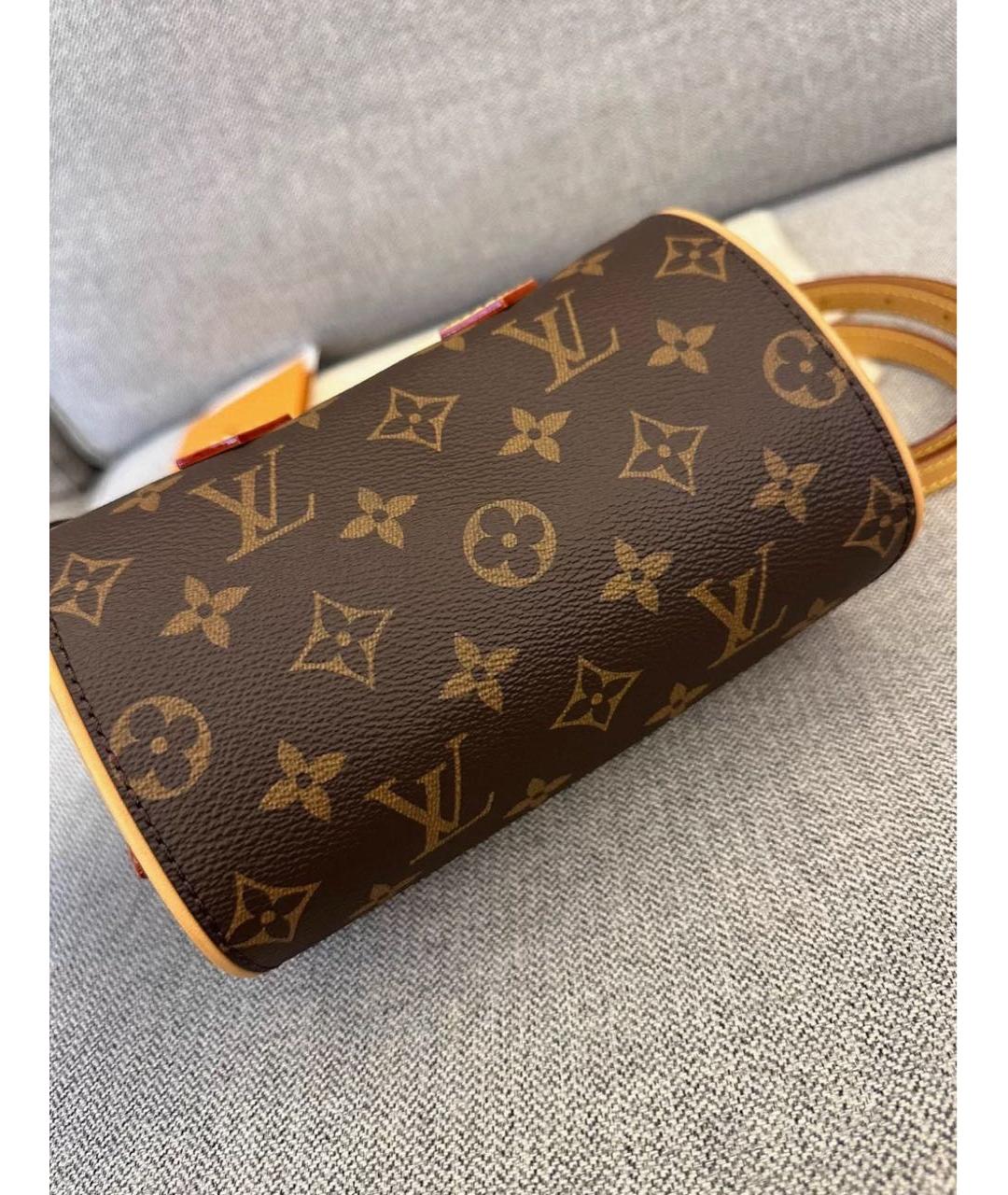 LOUIS VUITTON Коричневая сумка с короткими ручками, фото 3