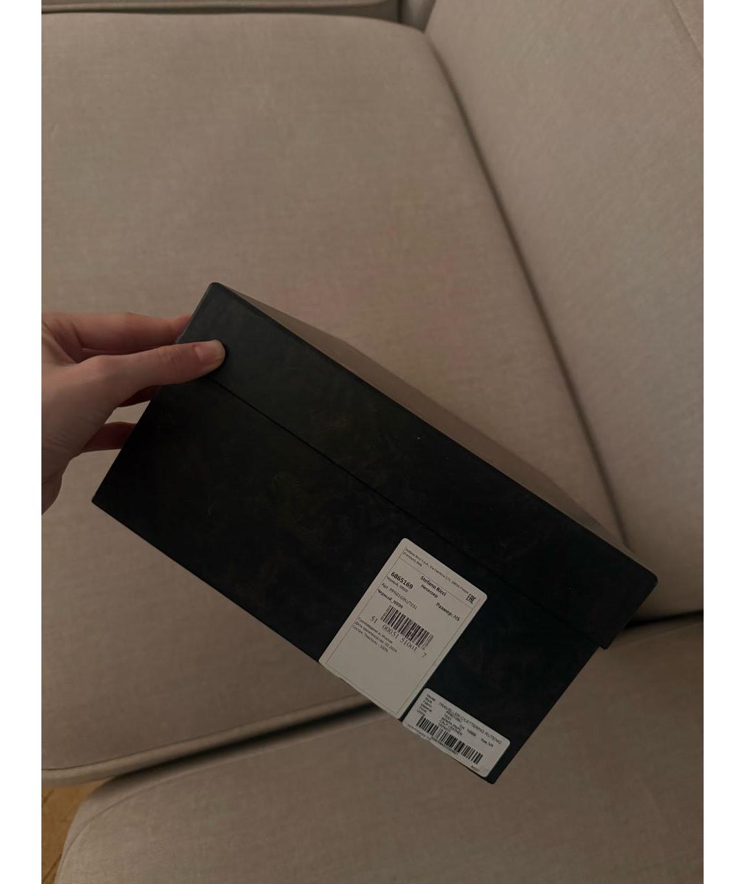 STEFANO RICCI Черная тканевая барсетка, фото 6