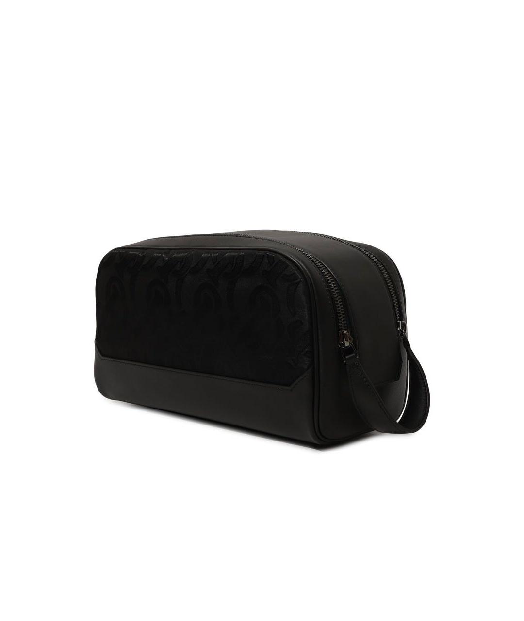 STEFANO RICCI Черная тканевая барсетка, фото 3