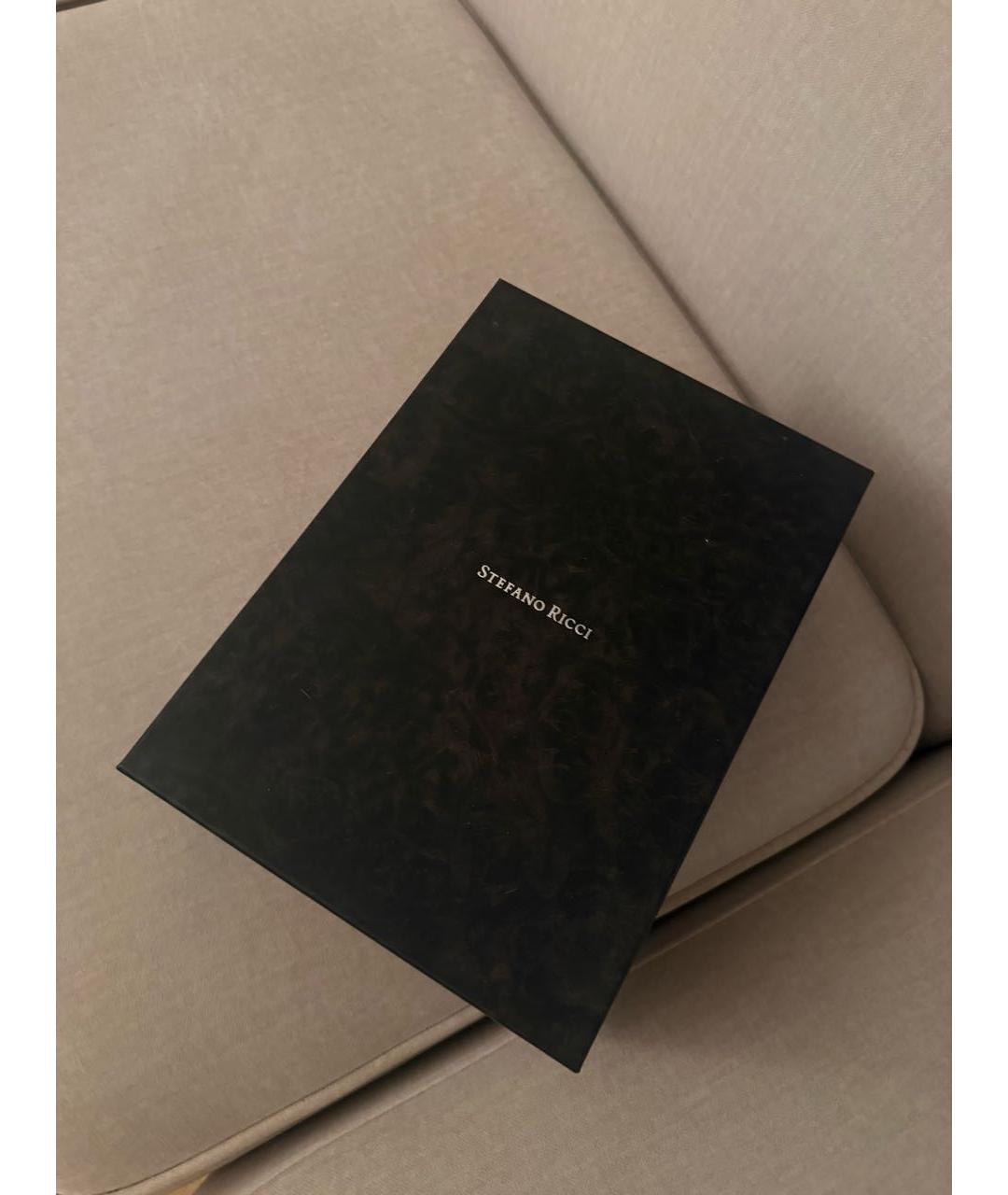 STEFANO RICCI Черная тканевая барсетка, фото 5