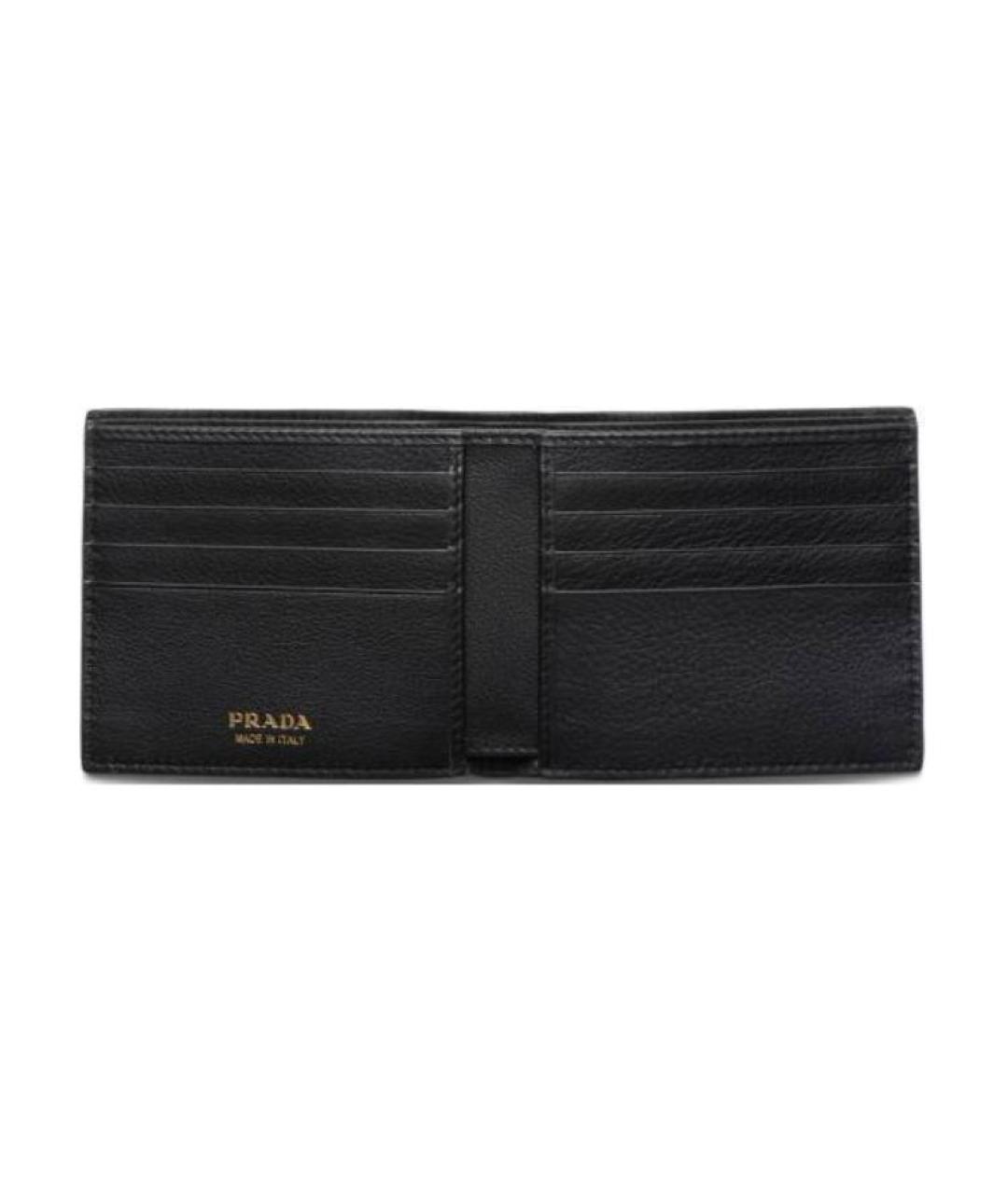 PRADA Черный кожаный кошелек, фото 4