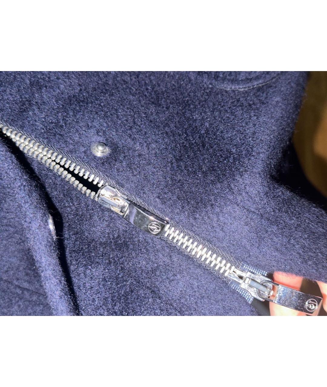 ARMANI JEANS Темно-синее шерстяное пальто, фото 6
