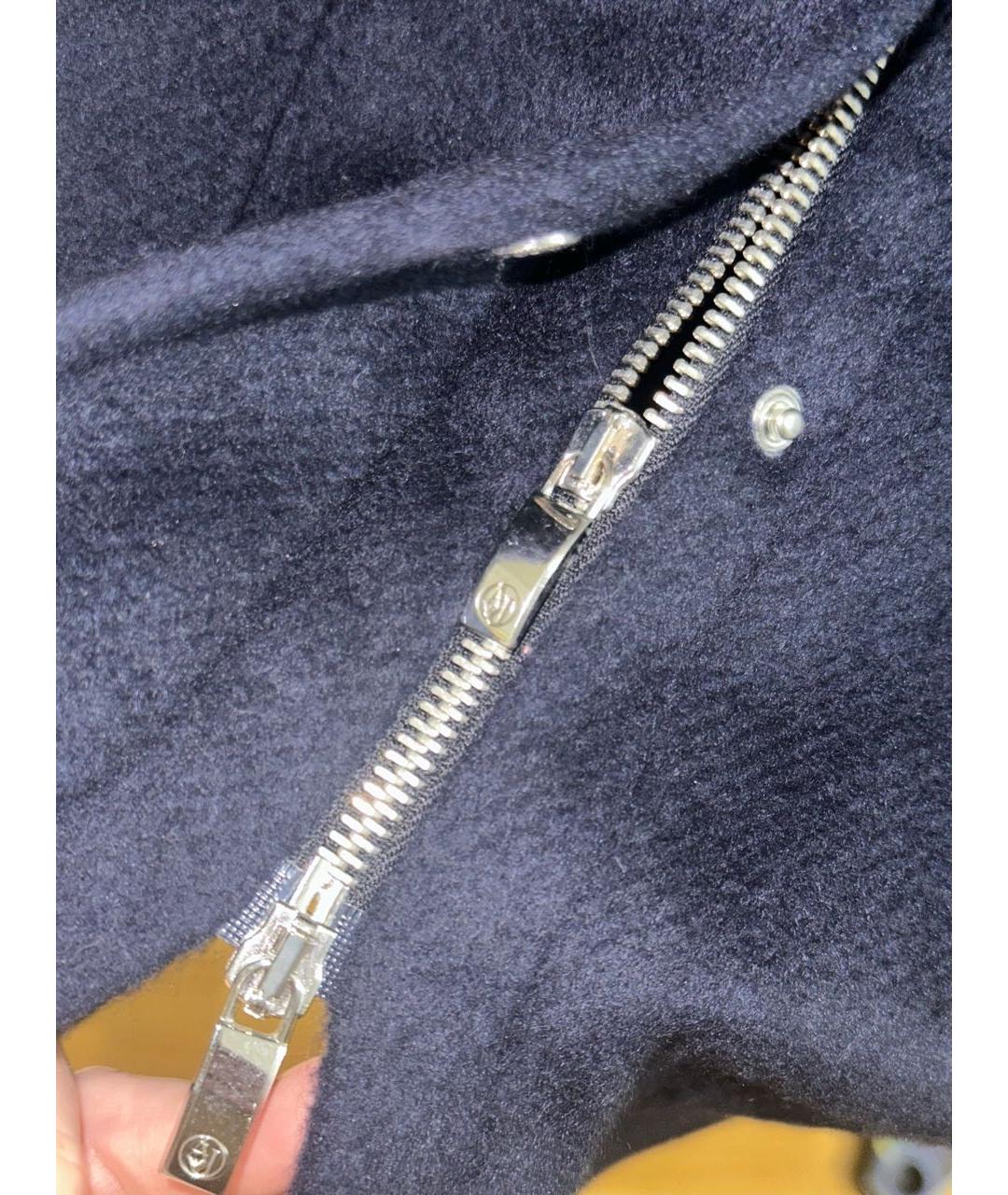ARMANI JEANS Темно-синее шерстяное пальто, фото 5