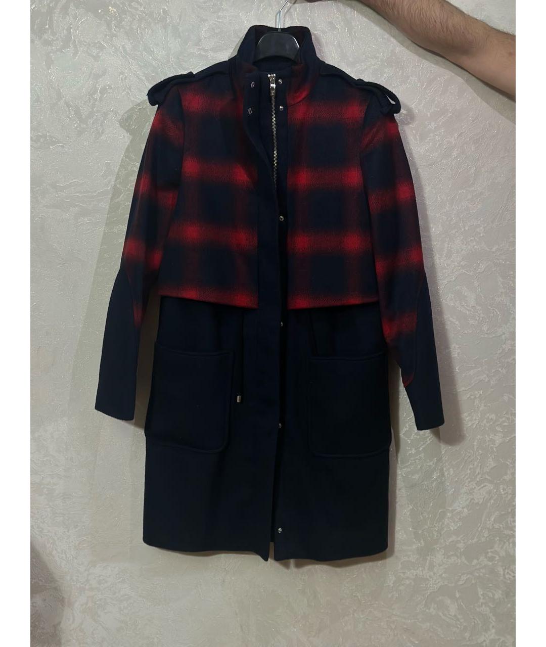ARMANI JEANS Темно-синее шерстяное пальто, фото 9