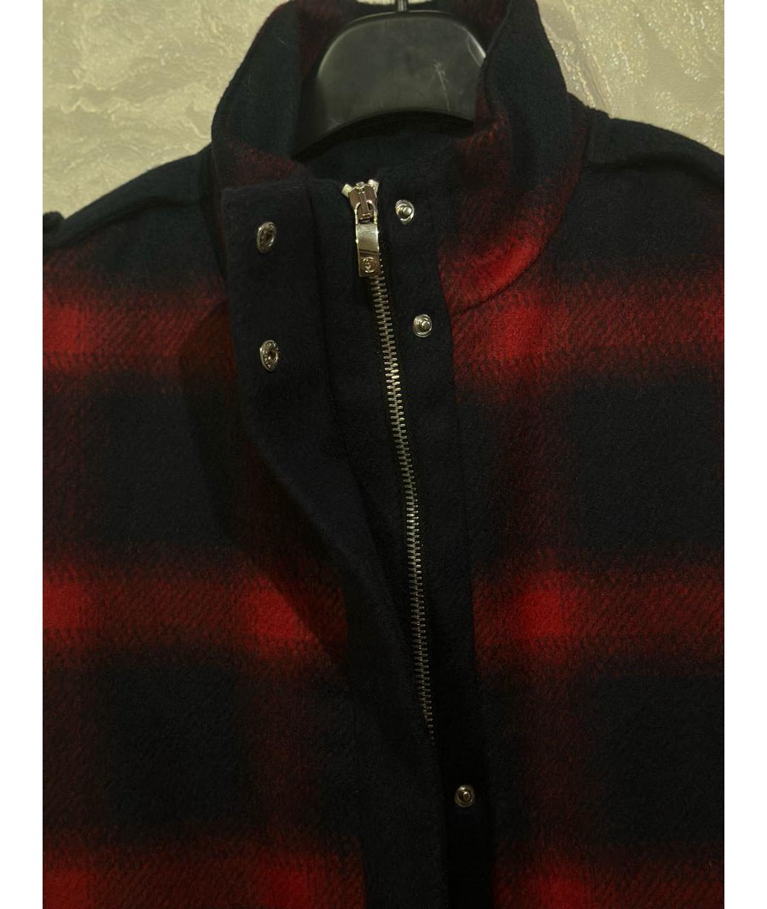 ARMANI JEANS Темно-синее шерстяное пальто, фото 4