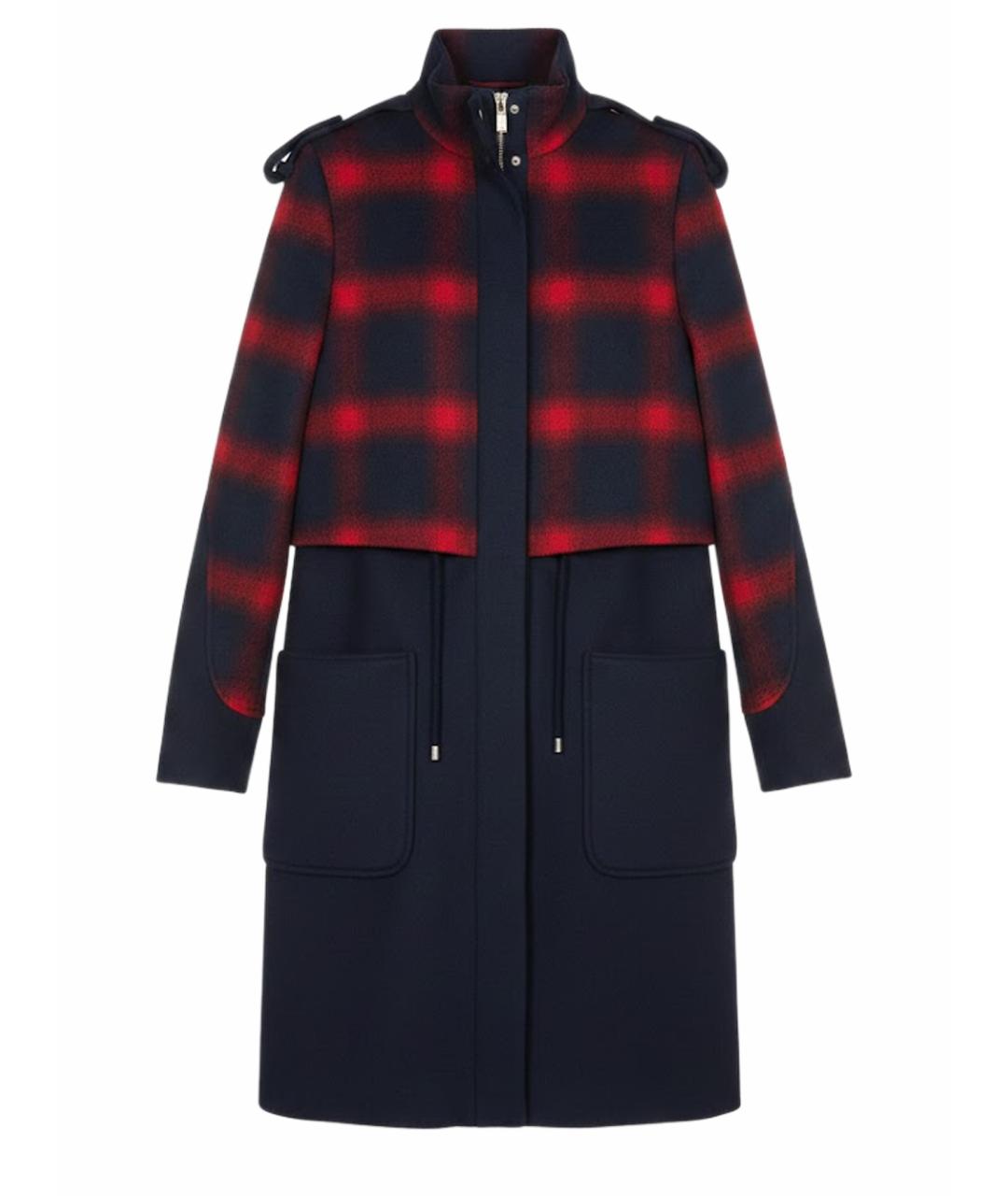 ARMANI JEANS Темно-синее шерстяное пальто, фото 1