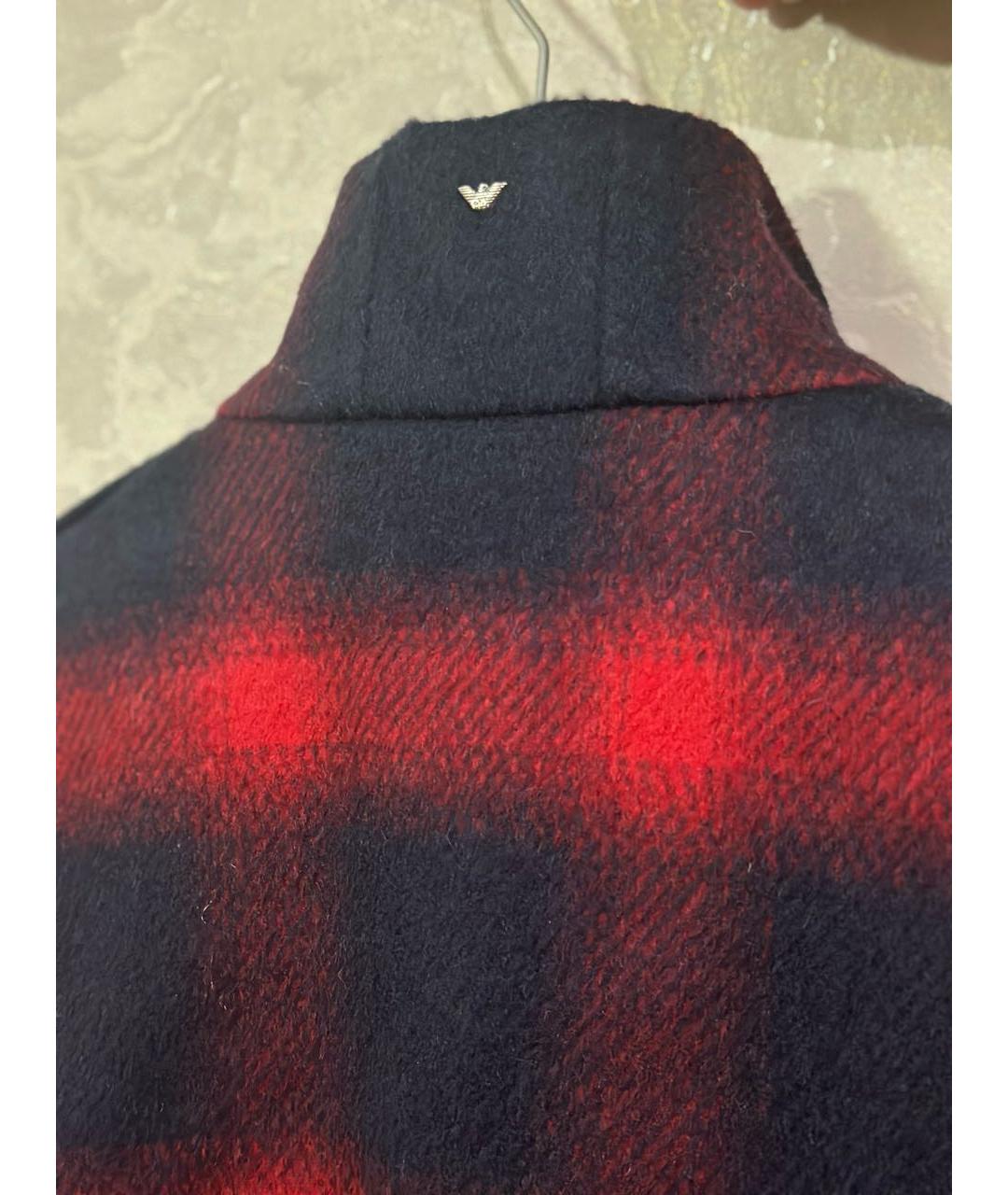 ARMANI JEANS Темно-синее шерстяное пальто, фото 3
