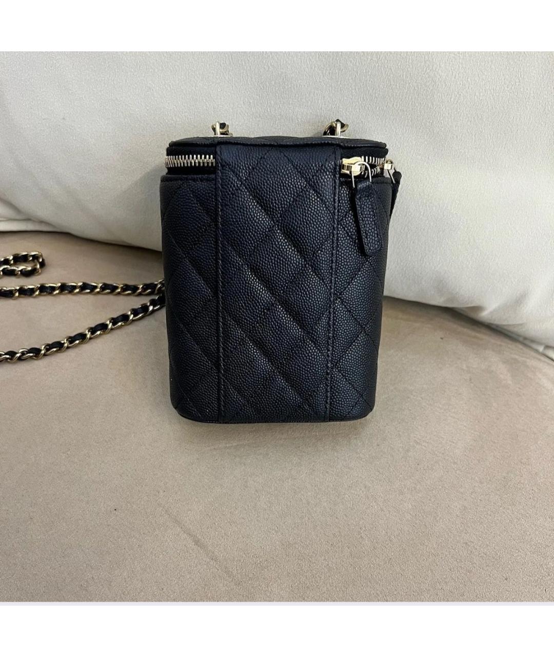 CHANEL Черная кожаная сумка через плечо, фото 2