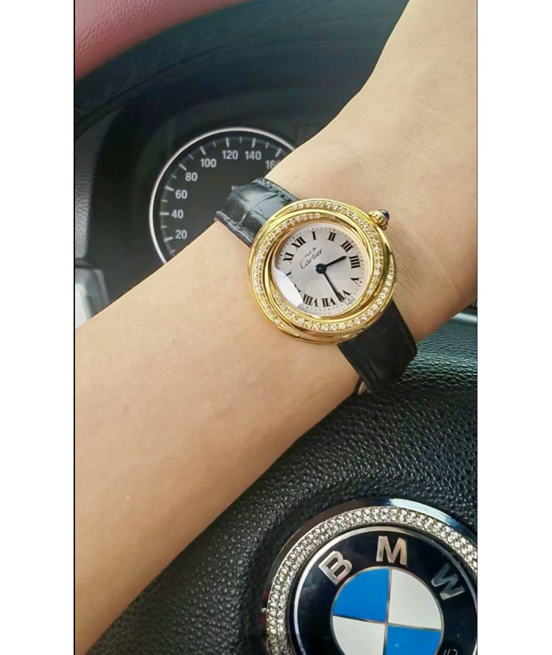 CARTIER Золотые серебряные часы, фото 6