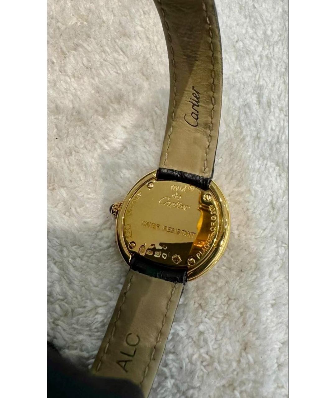 CARTIER Золотые серебряные часы, фото 5
