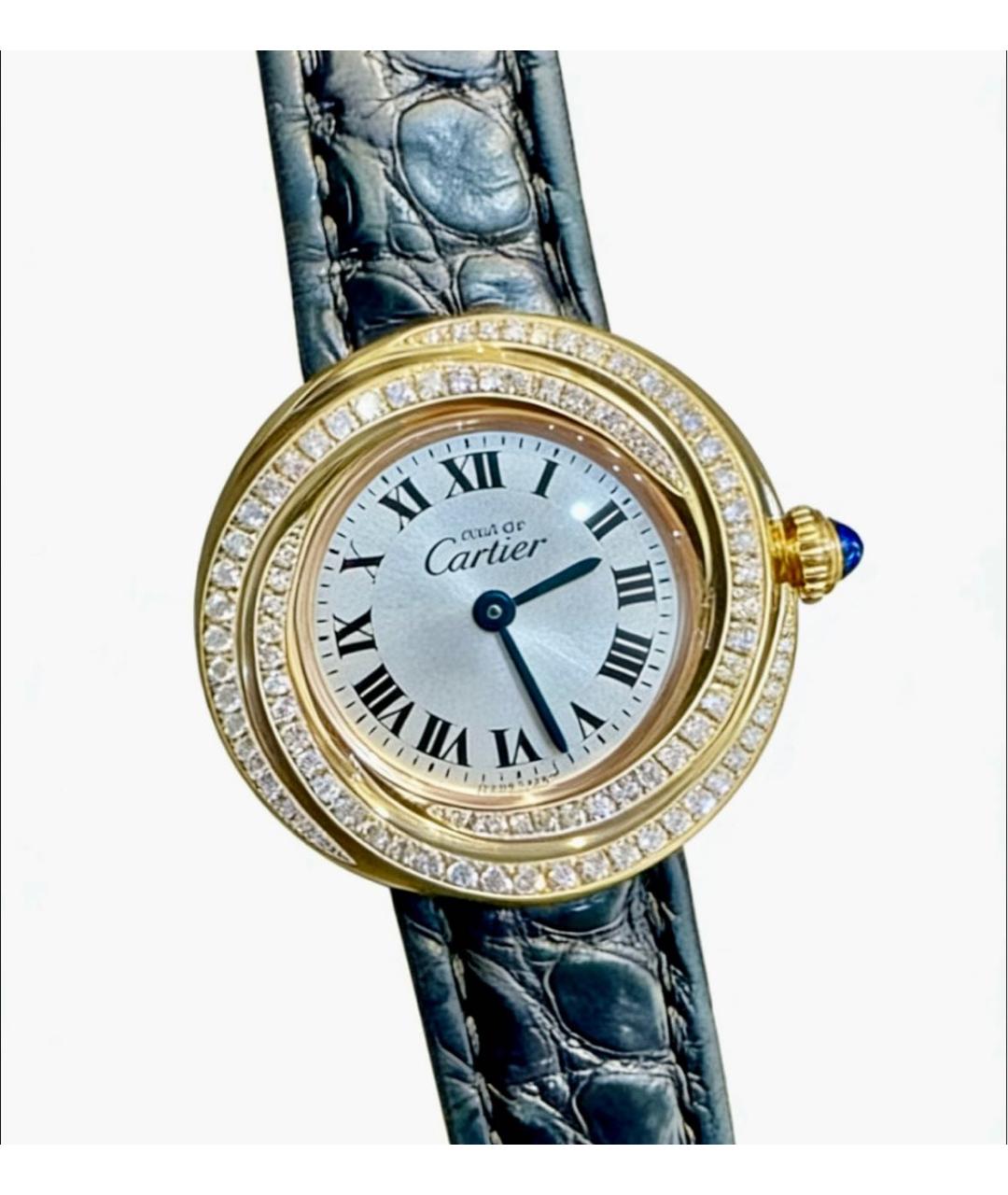 CARTIER Золотые серебряные часы, фото 2