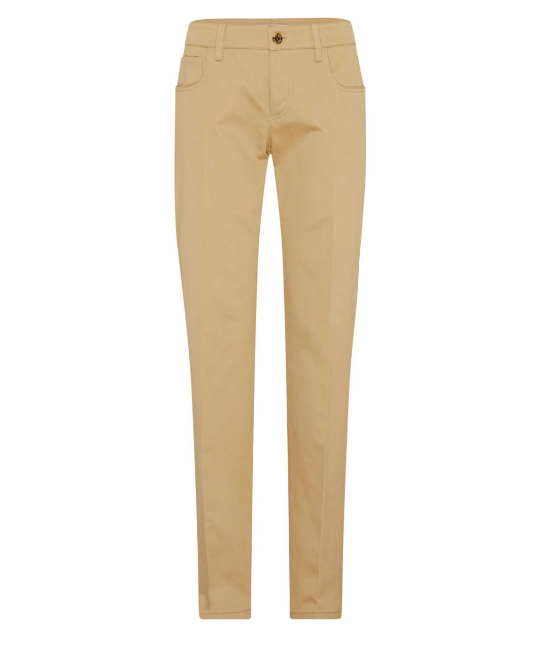 MIU MIU Бежевые прямые брюки, фото 4