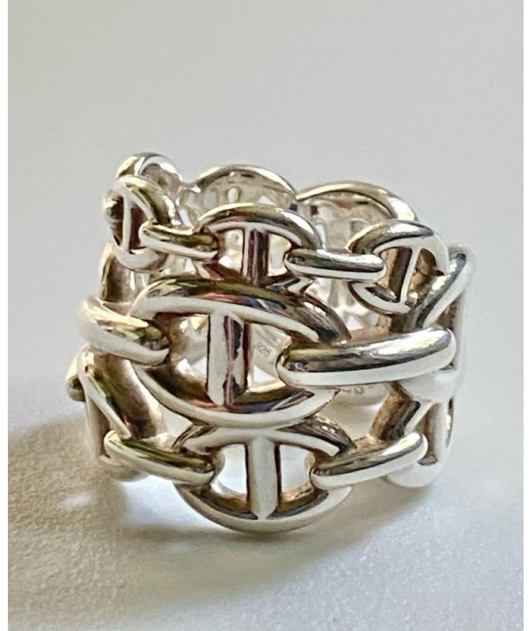 HERMES Серебряное серебряное кольцо, фото 3