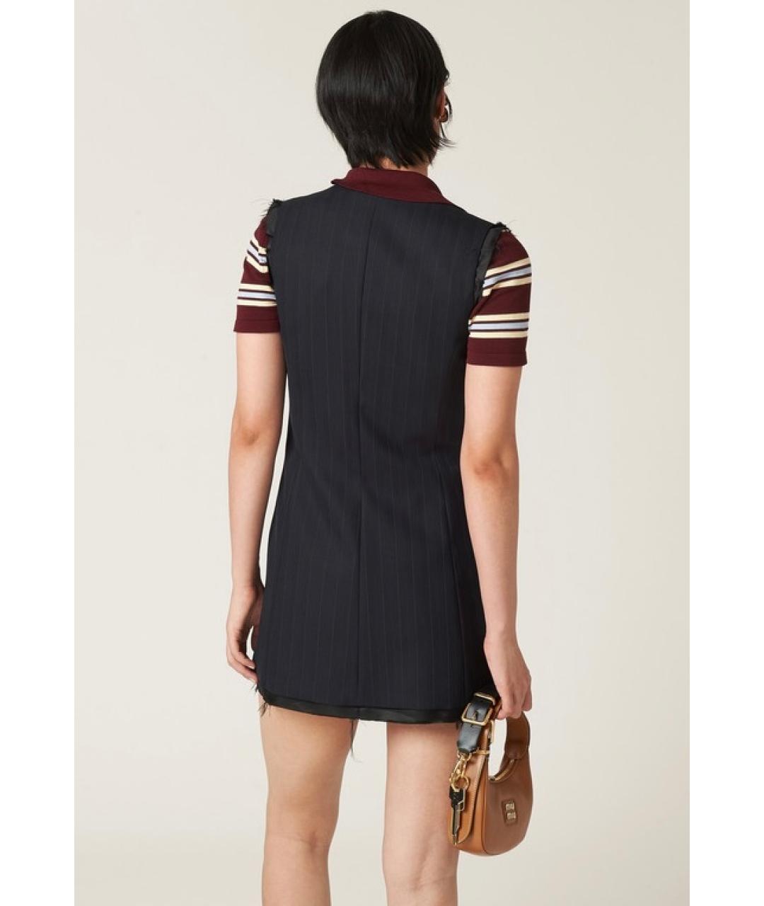MIU MIU Темно-синее коктейльное платье, фото 6