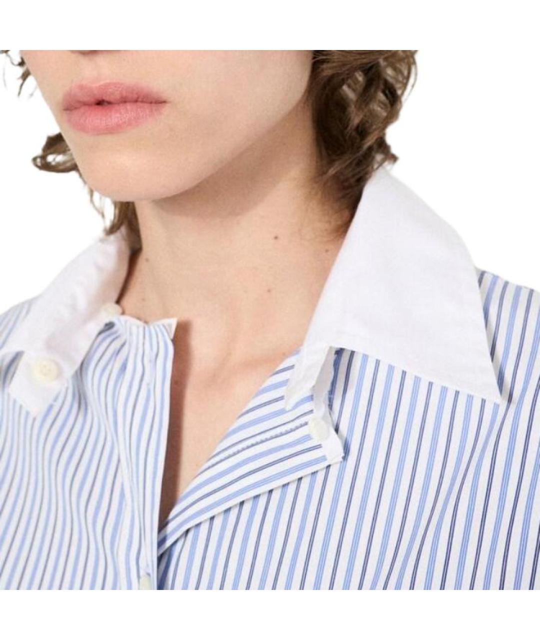 MIU MIU Синяя хлопковая рубашка, фото 4