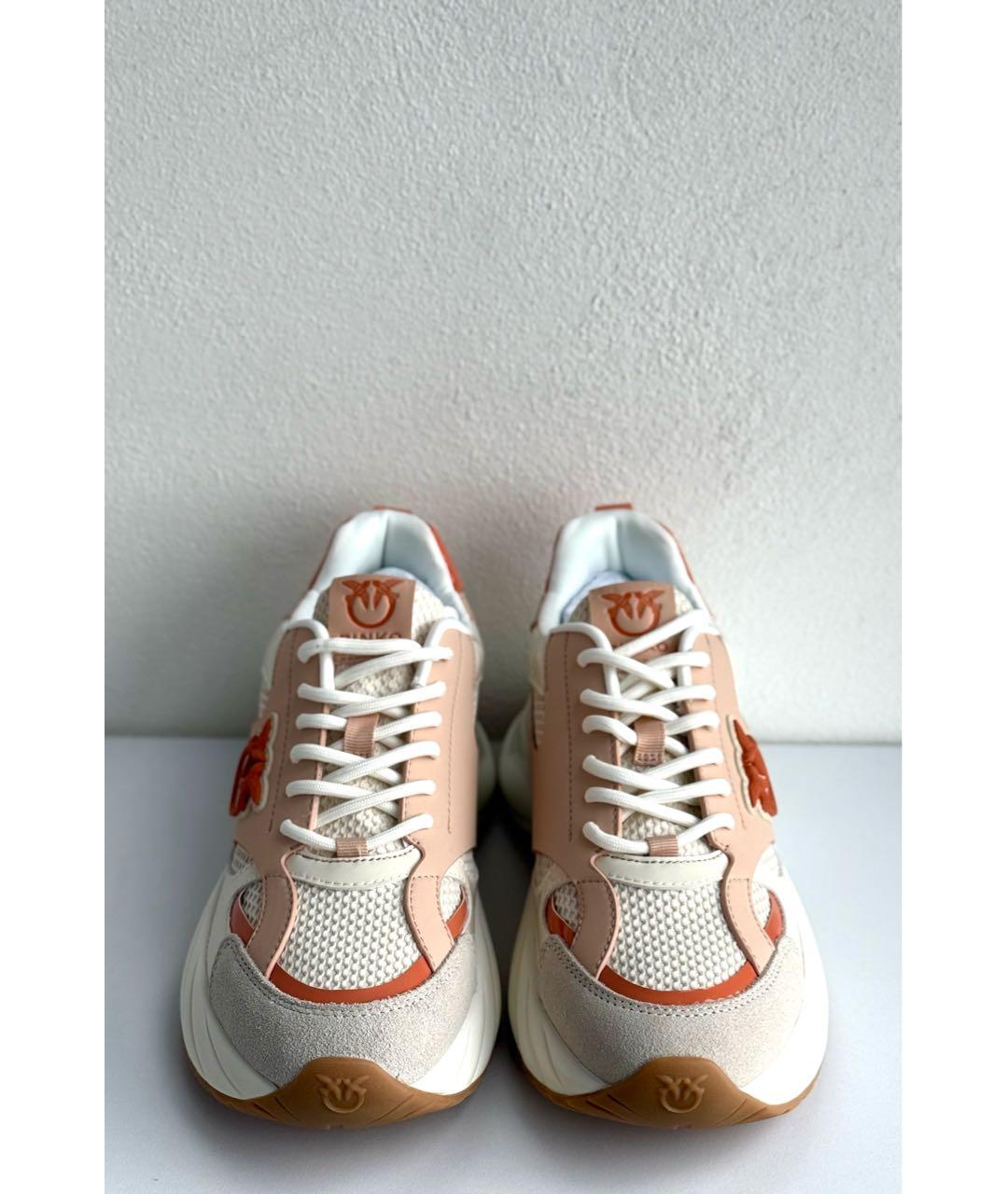 PINKO Бежевые текстильные кроссовки, фото 3