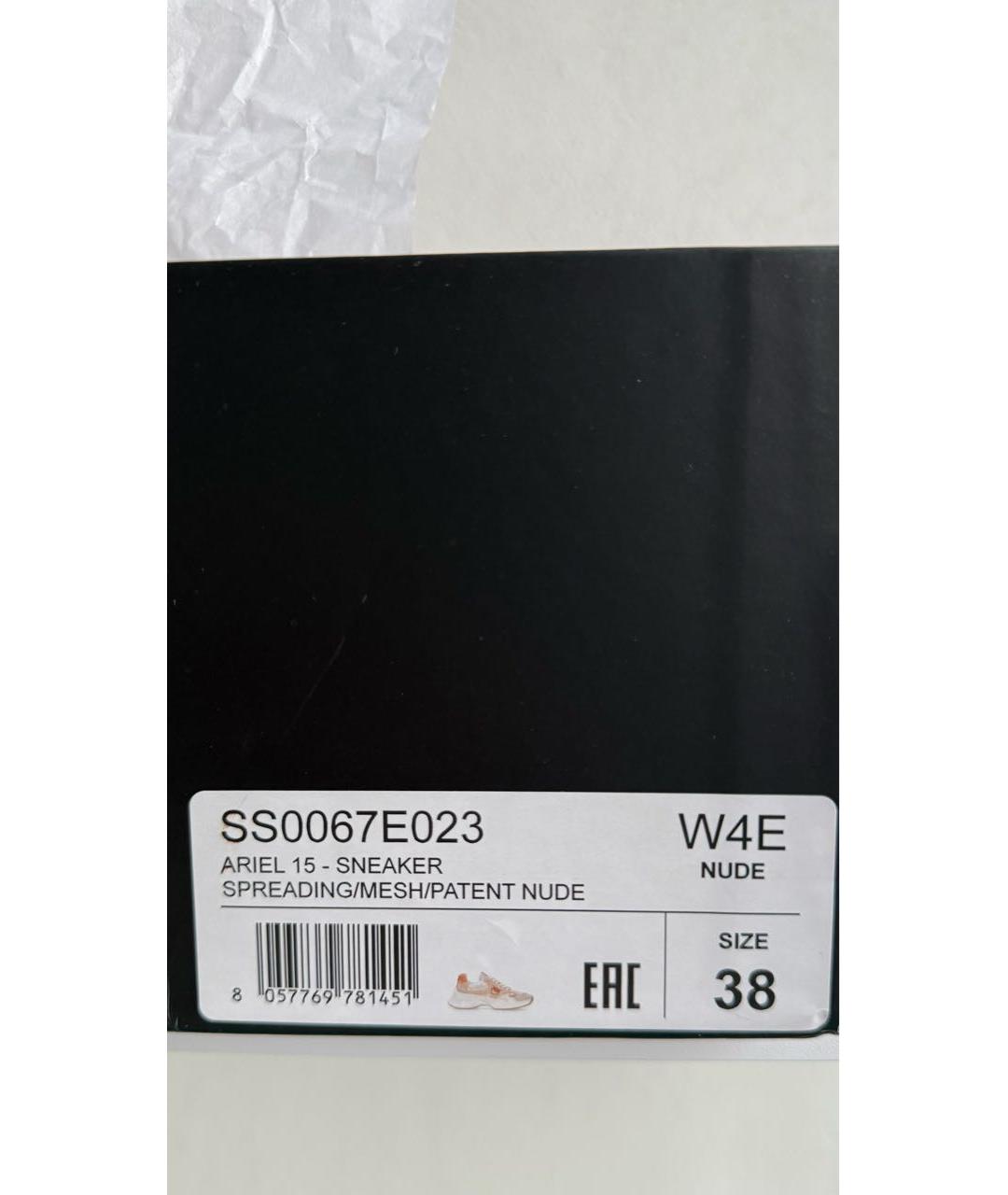 PINKO Бежевые текстильные кроссовки, фото 7