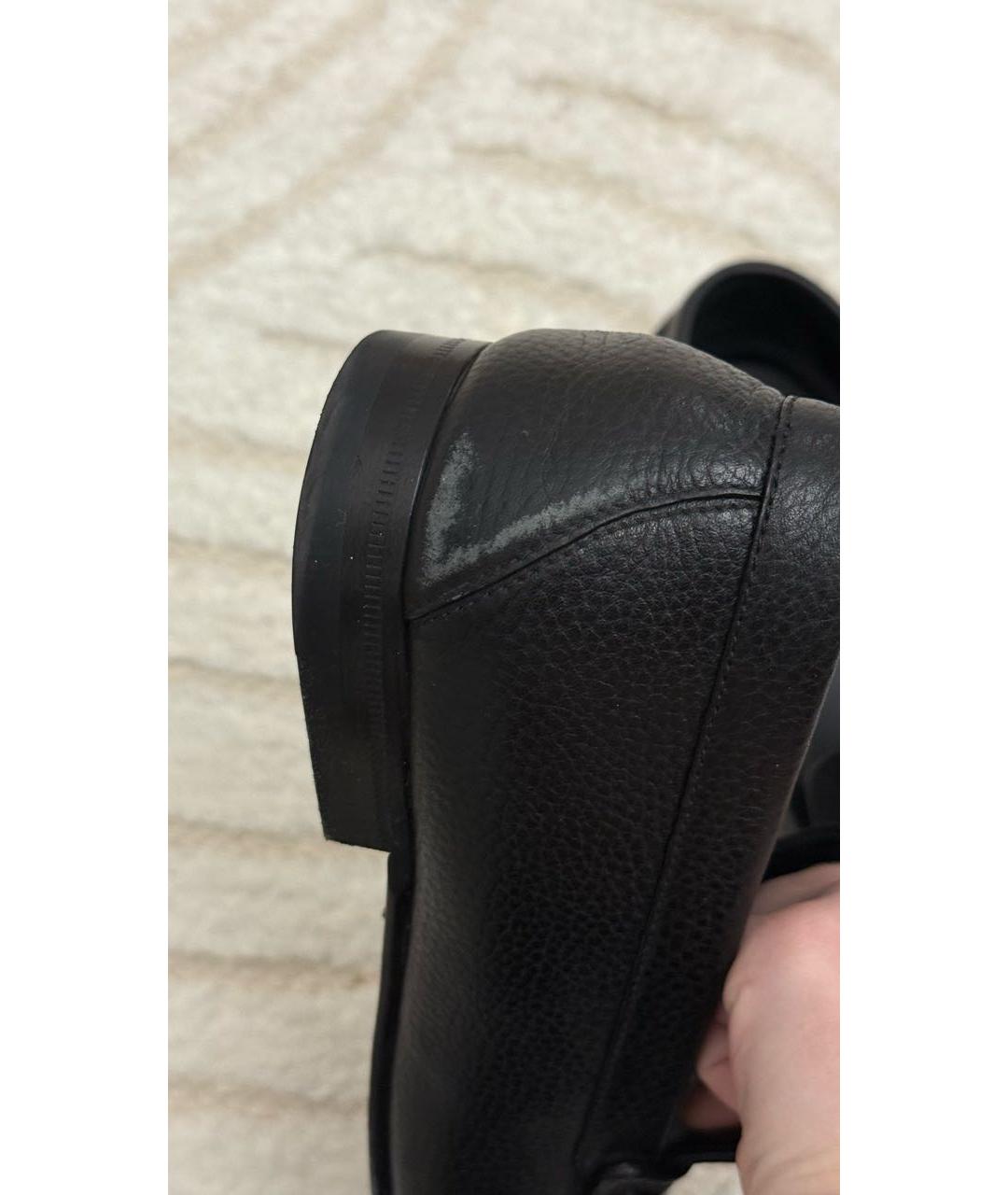 LOUIS VUITTON Черные кожаные мокасины, фото 5