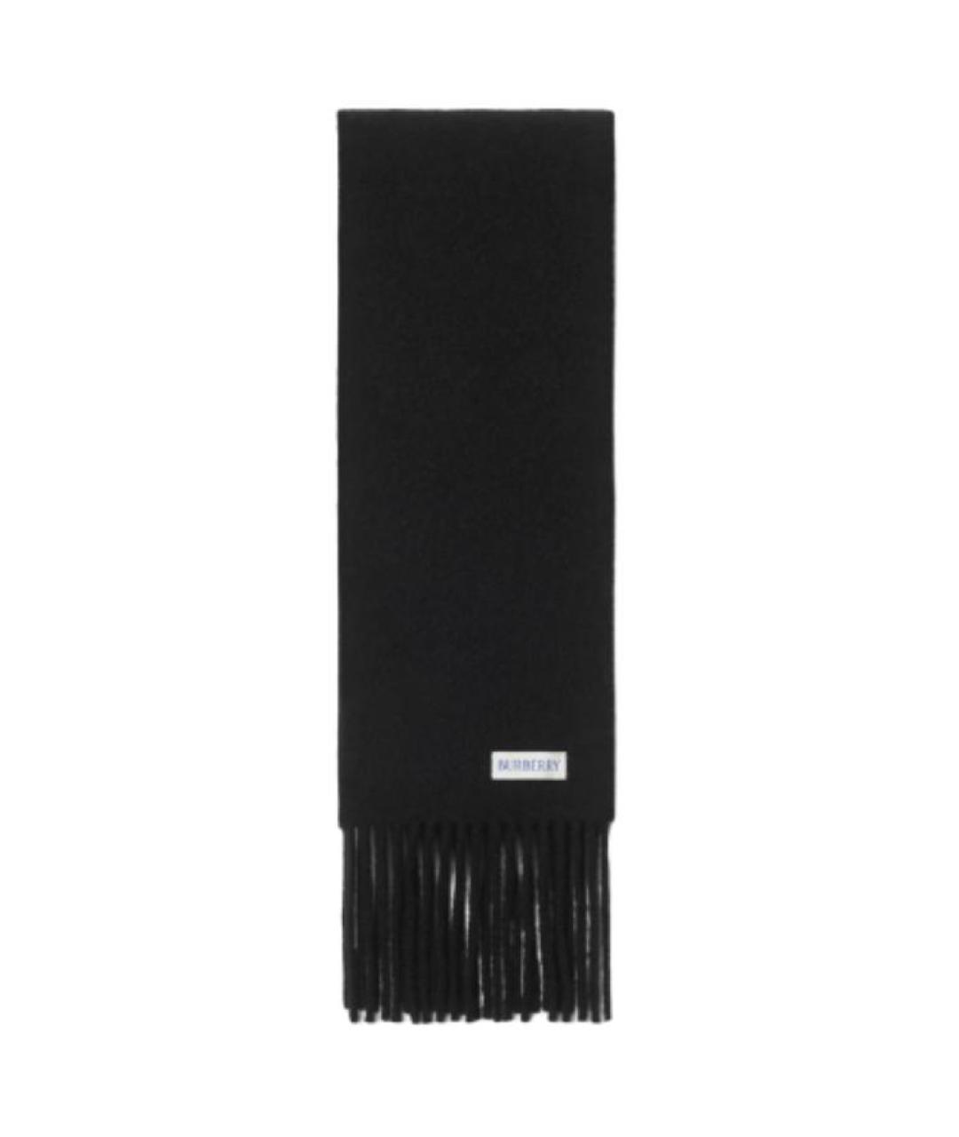 BURBERRY Черный кашемировый шарф, фото 2