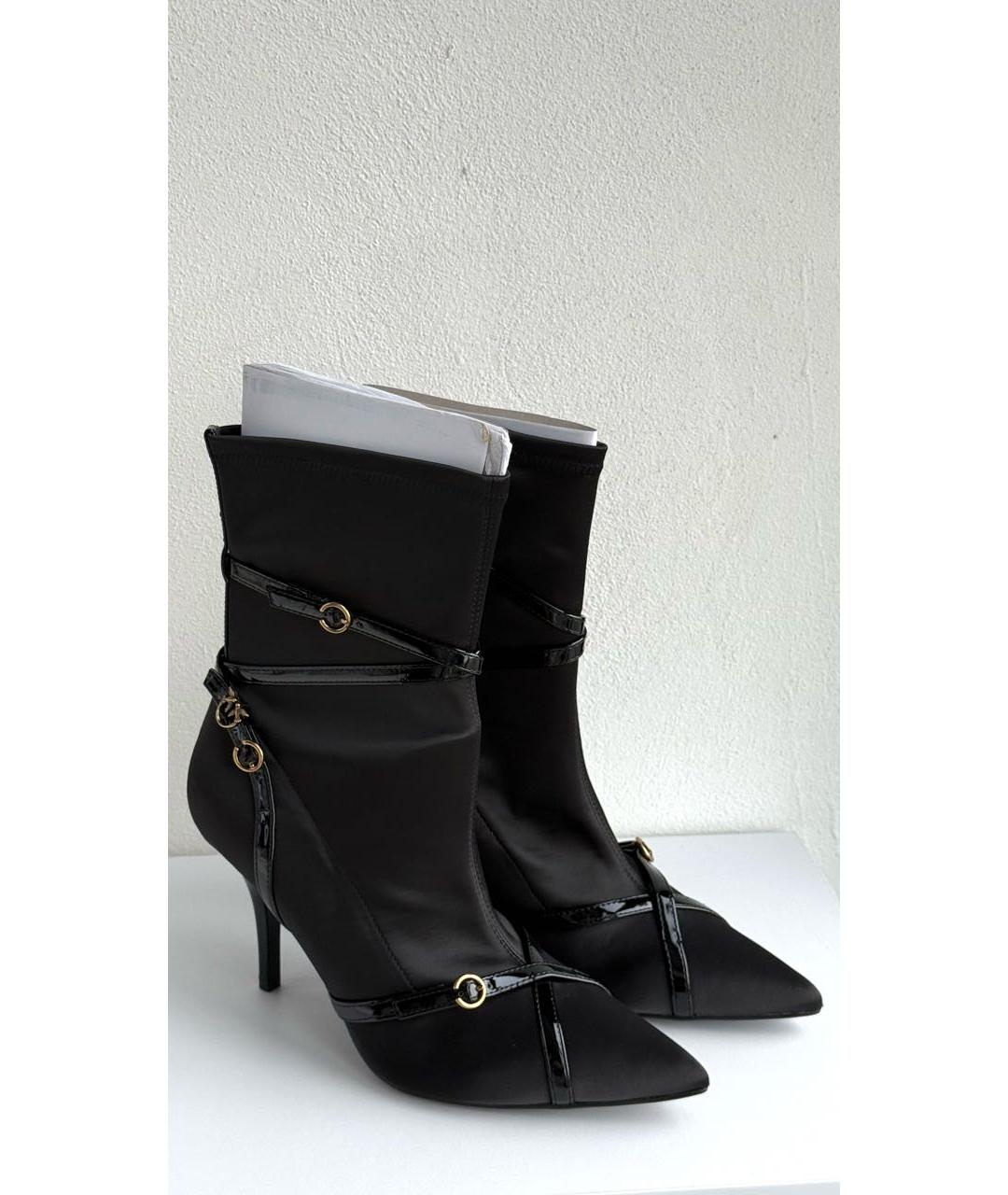 PINKO Черные текстильные ботильоны, фото 2