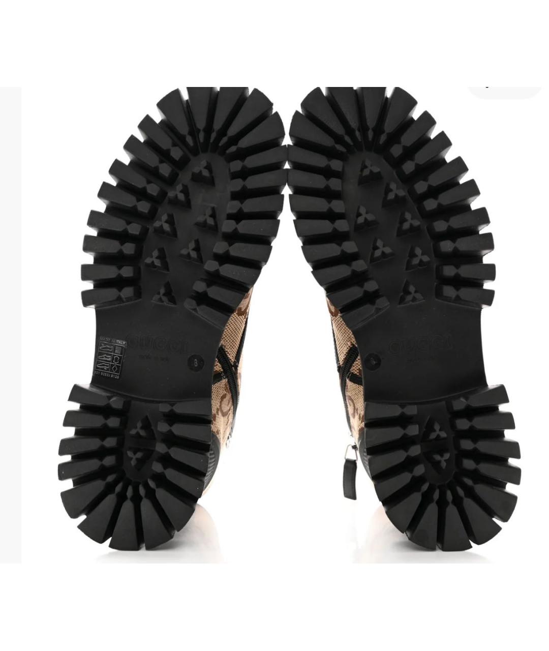 GUCCI Бежевые ботинки, фото 5