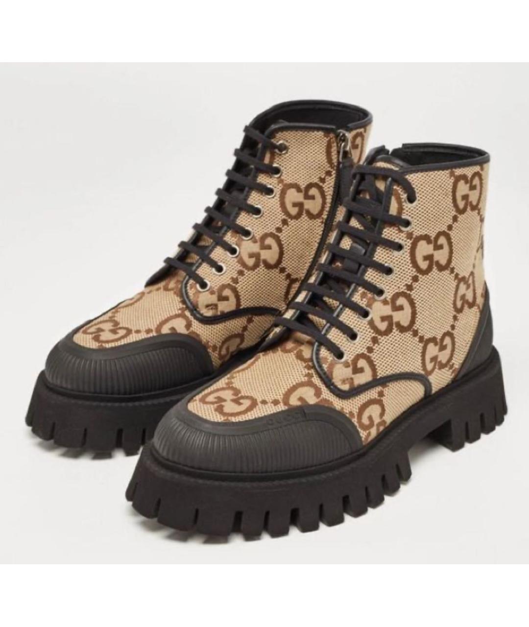 GUCCI Бежевые ботинки, фото 3
