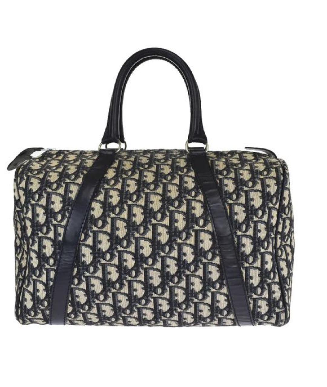 CHRISTIAN DIOR Темно-синяя жаккардовая дорожная/спортивная сумка, фото 1