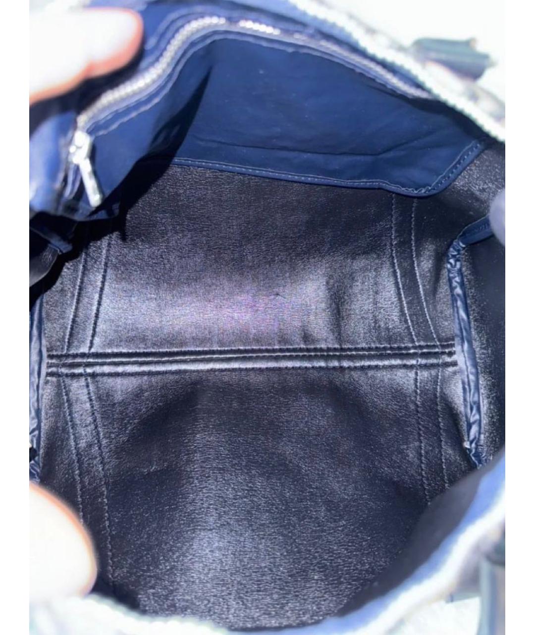 CHRISTIAN DIOR Темно-синяя жаккардовая дорожная/спортивная сумка, фото 8