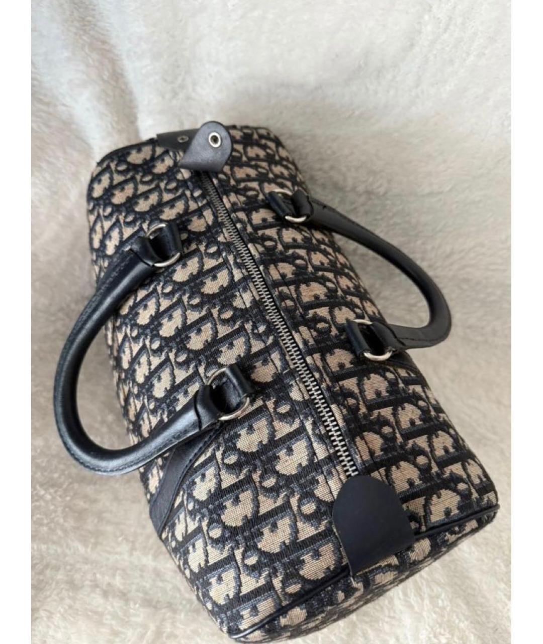 CHRISTIAN DIOR Темно-синяя жаккардовая дорожная/спортивная сумка, фото 3