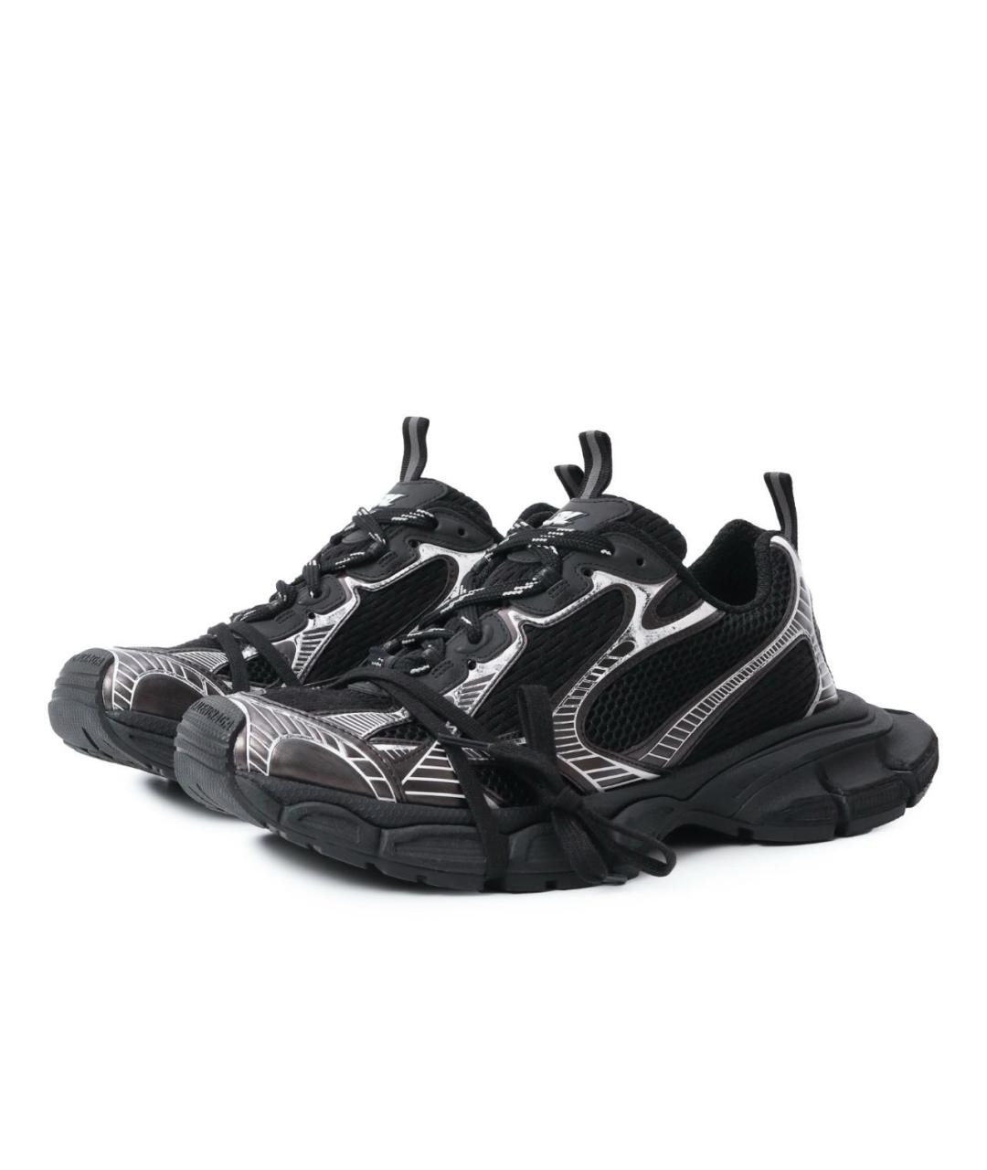 BALENCIAGA Черные текстильные низкие кроссовки / кеды, фото 6