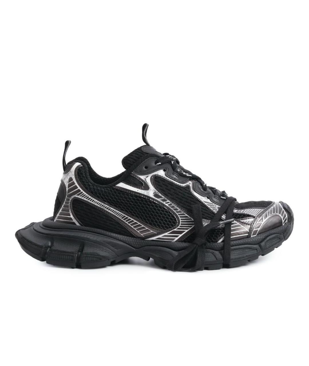 BALENCIAGA Черные текстильные низкие кроссовки / кеды, фото 1