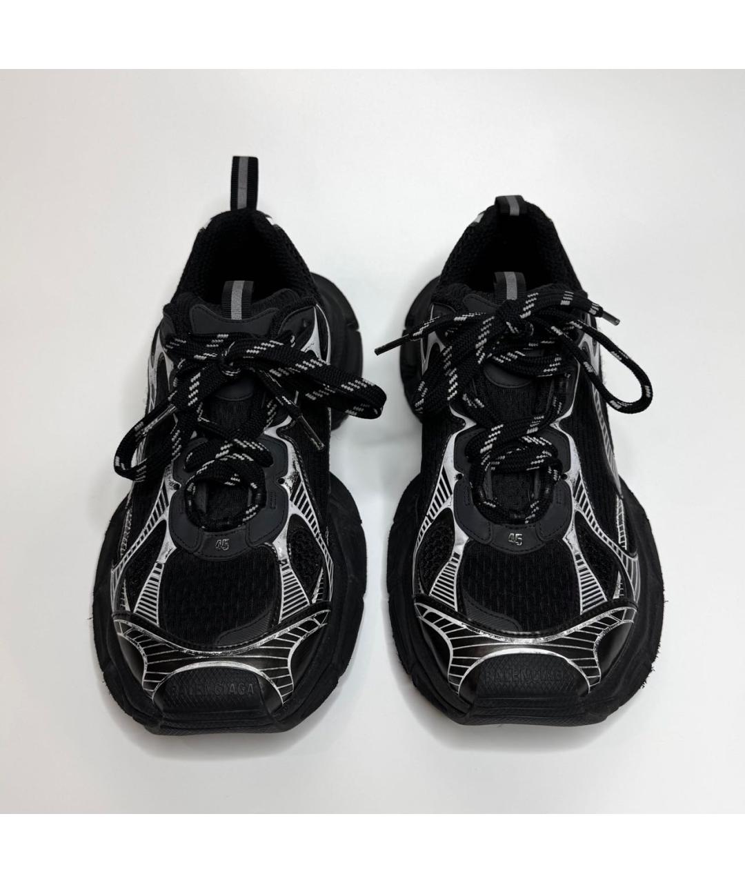 BALENCIAGA Черные текстильные низкие кроссовки / кеды, фото 4