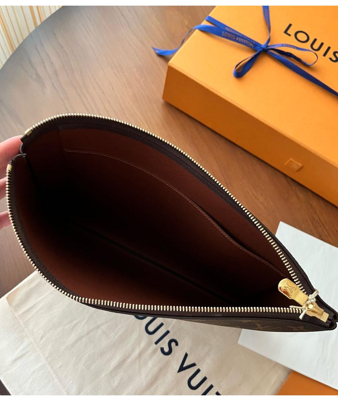 LOUIS VUITTON Коричневая папка для документов, фото 5