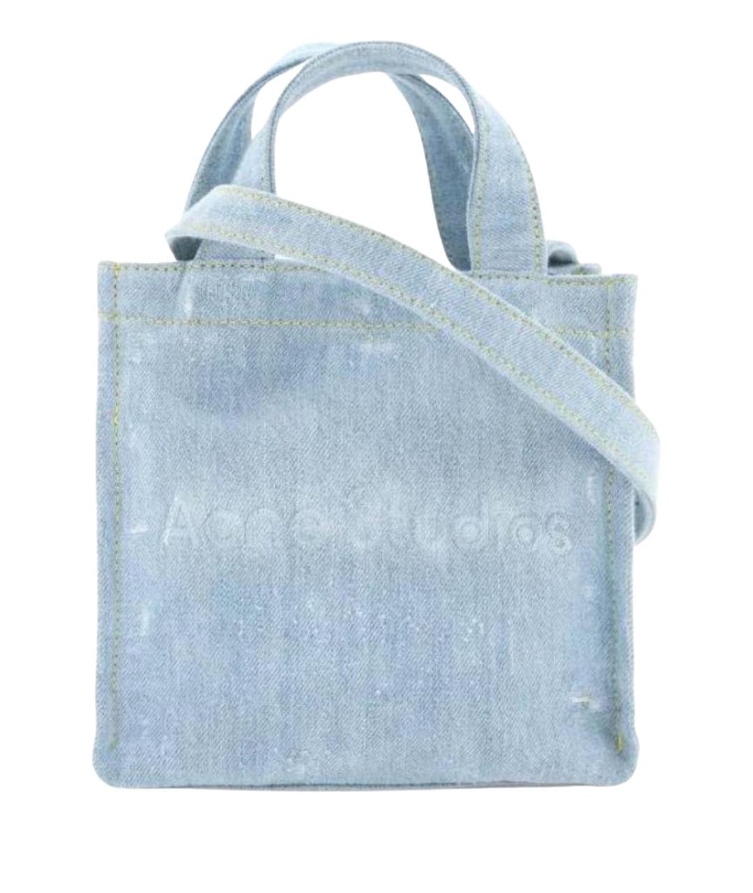 ACNE STUDIOS Голубая деним сумка через плечо, фото 1