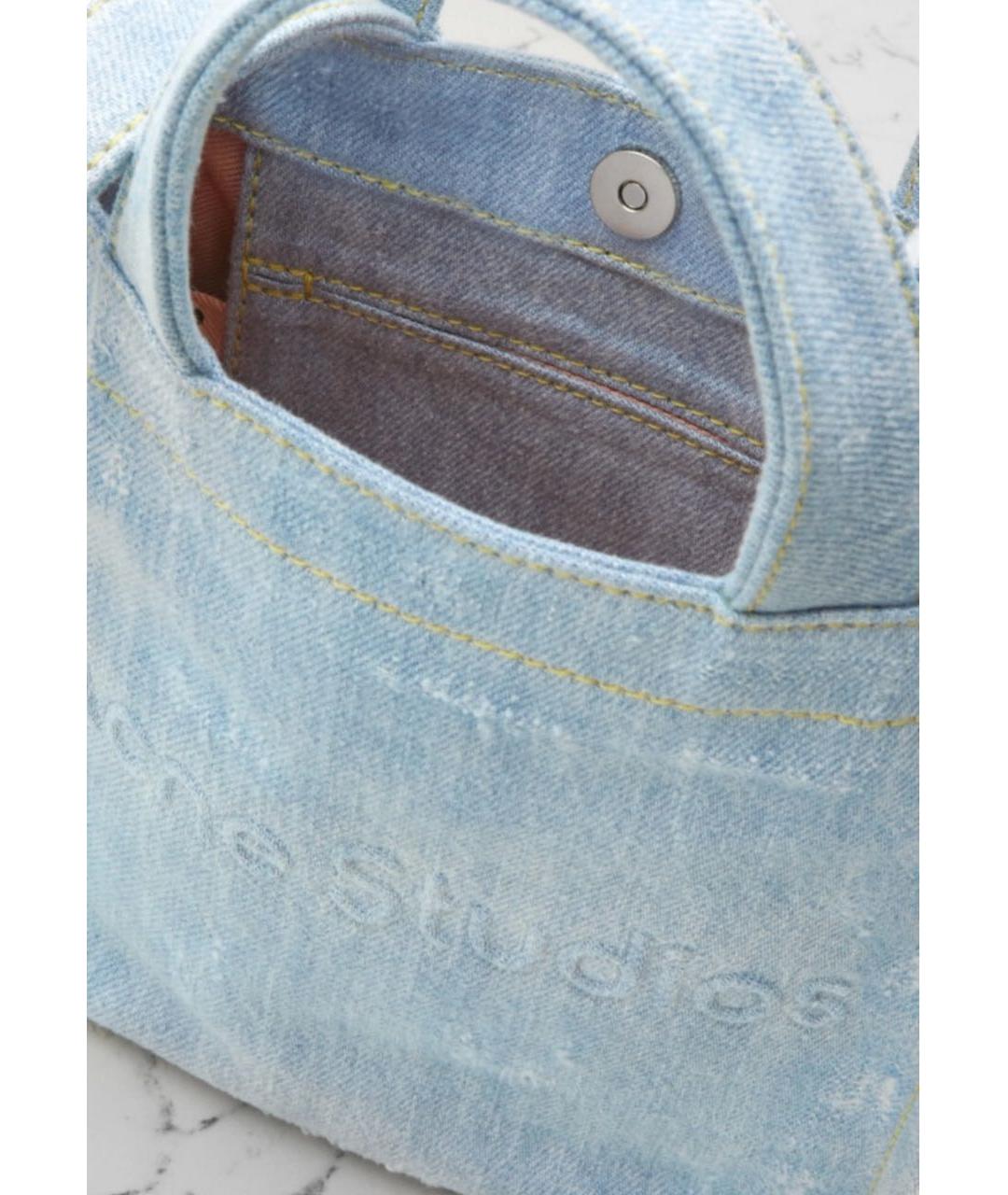 ACNE STUDIOS Голубая деним сумка через плечо, фото 8