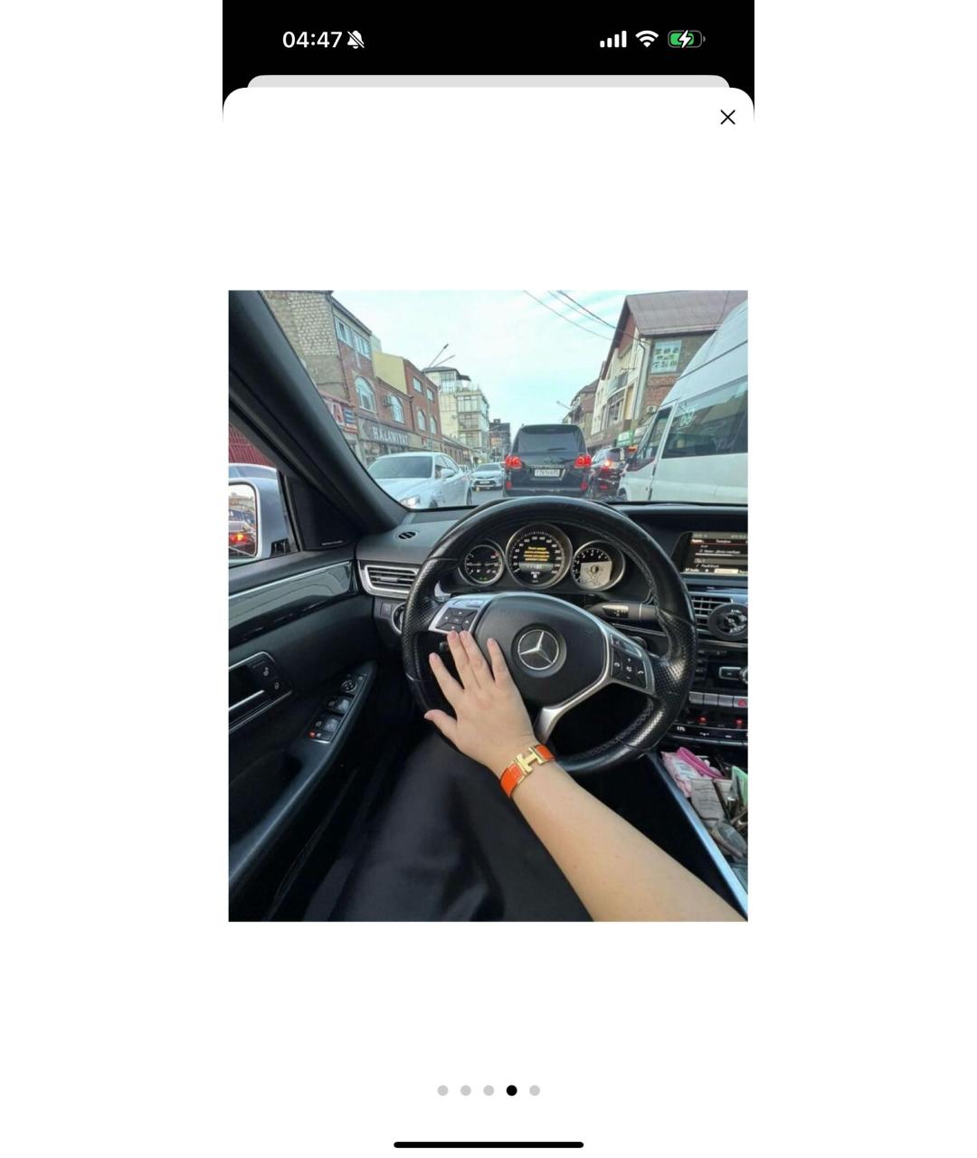 HERMES Оранжевый металлический браслет, фото 4