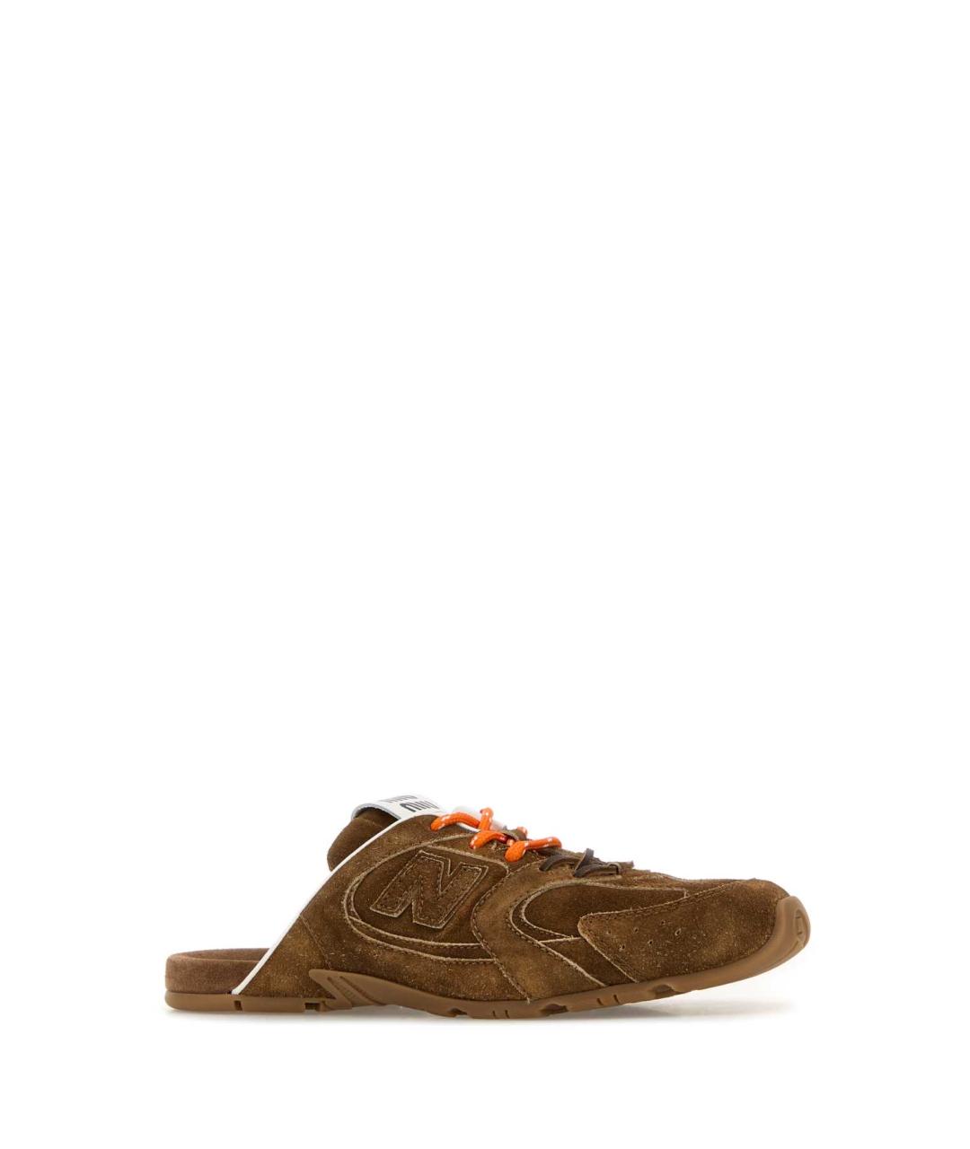 MIU MIU Коричневые замшевые мюли, фото 2