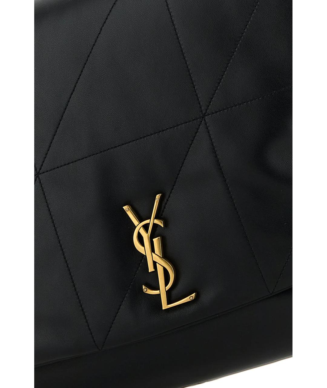 SAINT LAURENT Черная кожаная сумка через плечо, фото 4